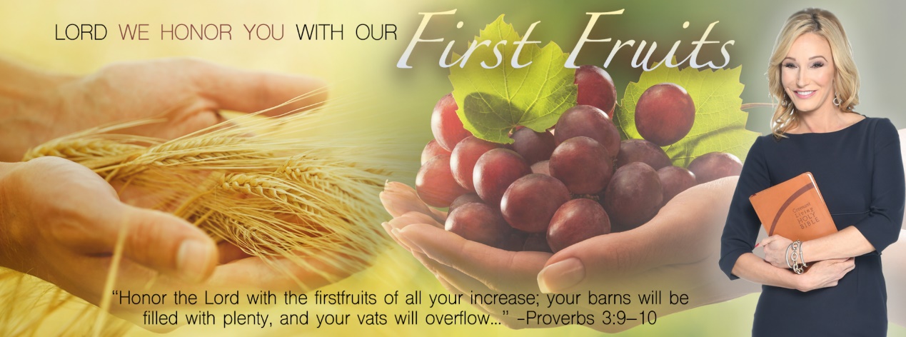 LORD WE HONOR YOU WITH OUR "Honor the Lord with the firstfruits ofall your increase; our barns will be filled with plenty, and your vatswill 3:9---10